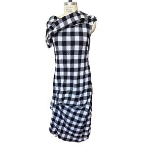 Morgane Le Fay Rodin Dress in Wool Buffalo Check Size Large